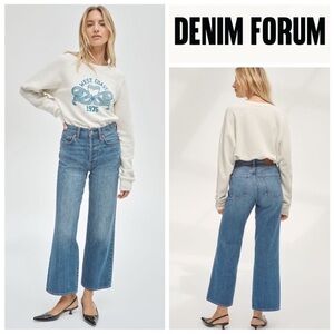 Denim Forum The Farrah High Rise Wide Leg 28L